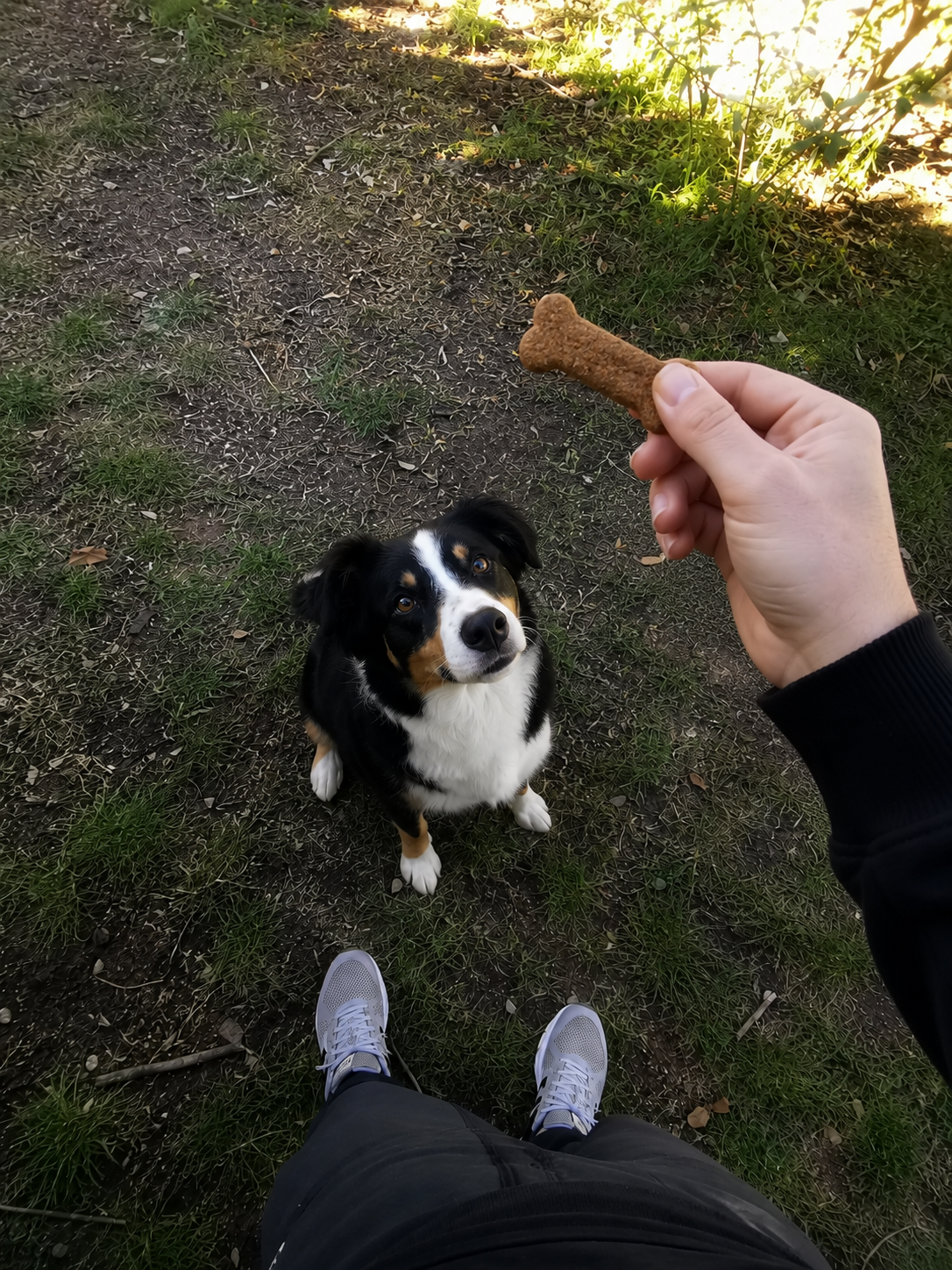 Ce que vous obtenez en séance ne franchit pas le portail. [La technique de l'arrêt s'apprend sur un chien calme.]